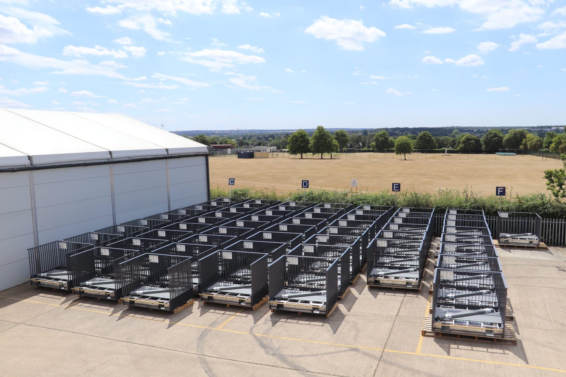 UK balconies in Storage Grey Aluminium Balconies in Storage